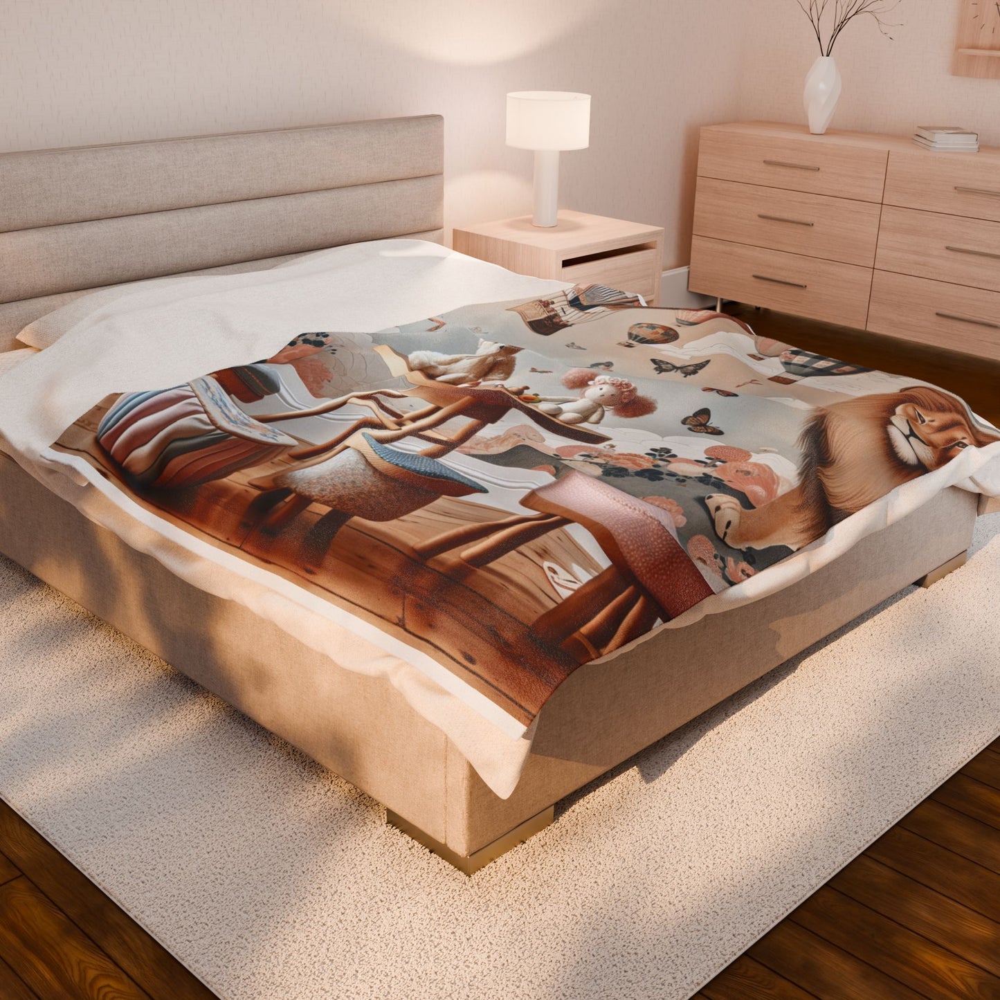 Playful Safari Adventure - Plush Blanket