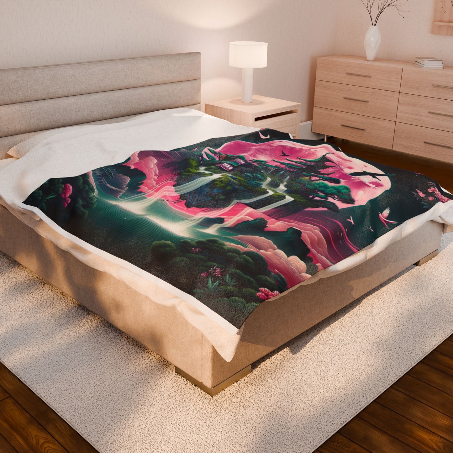 Floating Sanctuary in the Sky - Plush Blanket