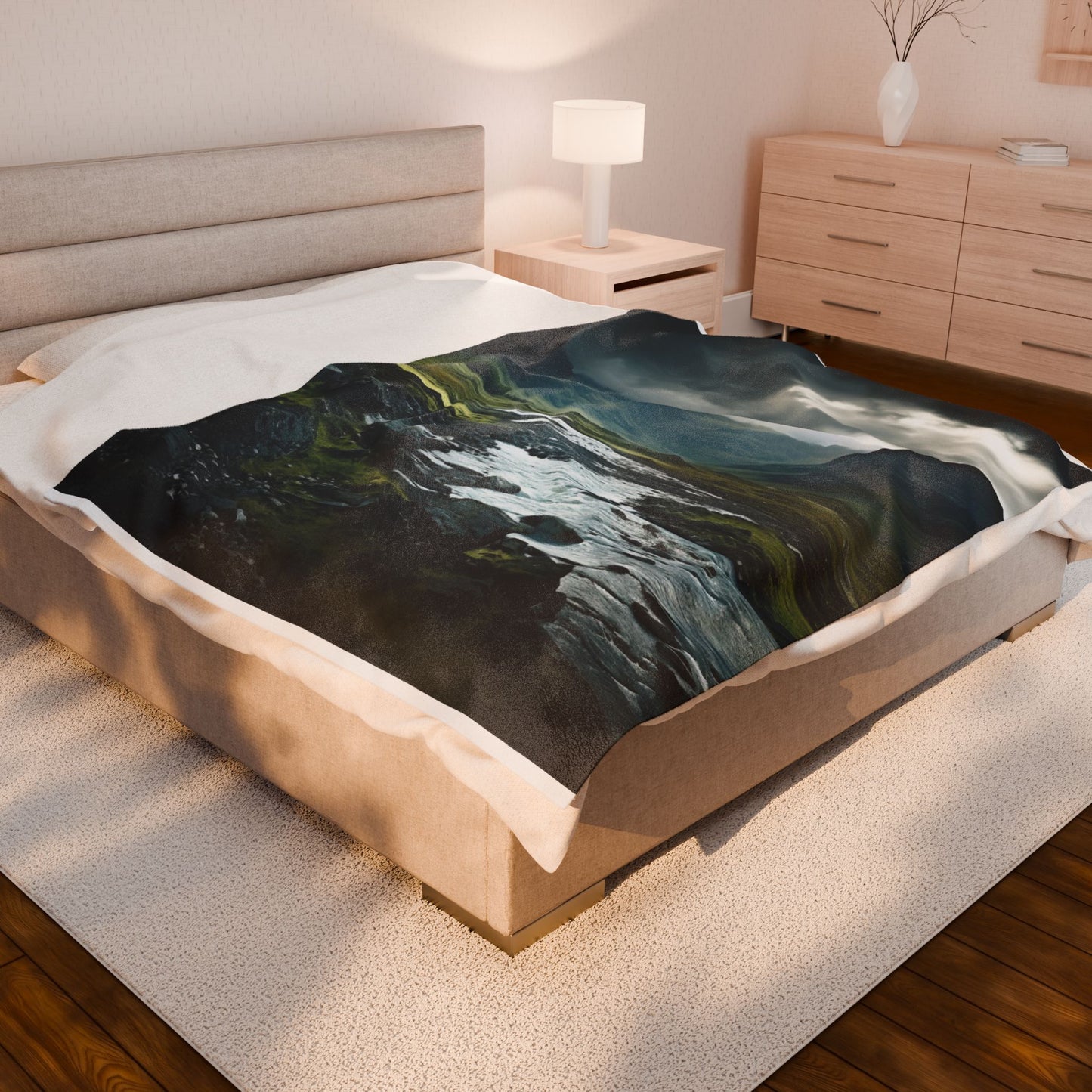 Mystic Highlands River Passage- Plush Blanket