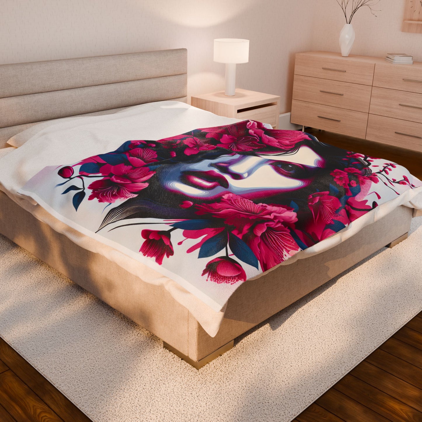 Floral Splendor - Plush Blanket