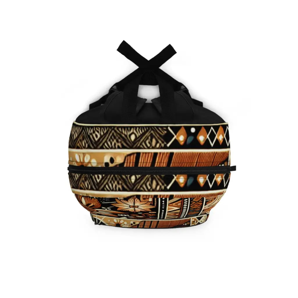 Abstract Geometric Patterns in Earth Tones Backpack