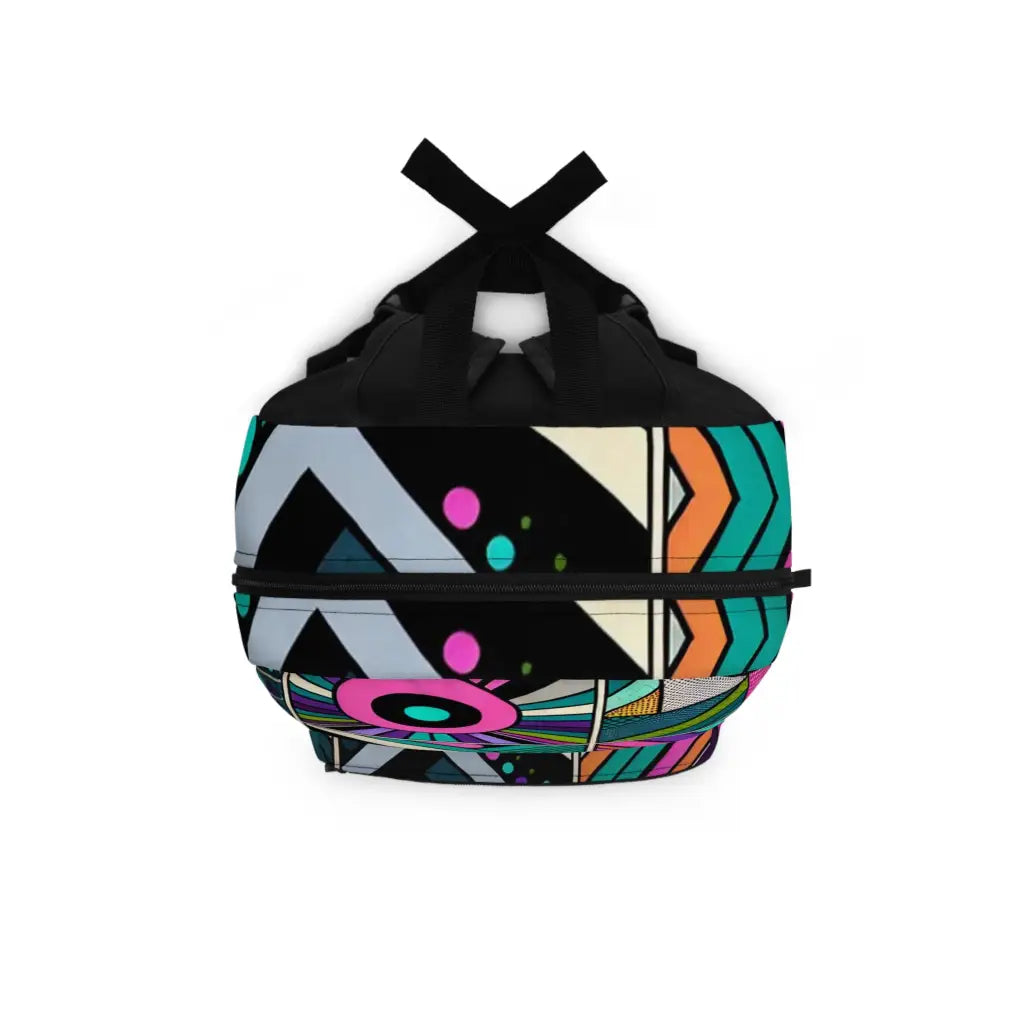 Abstract Mosaic of Geometric Patterns Backpack One size Bags