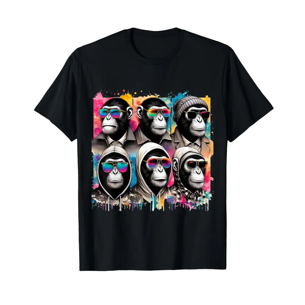Ape Primate Posse: Urban Monkey Groove Collective T Shirt