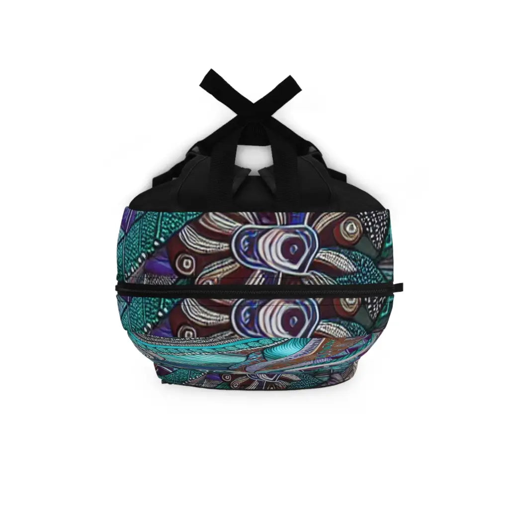 Aquatic Illusion Canvas Backpack One size Bags