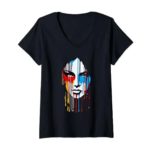 Artistic Beauty in Every Hue: A Spectrum of Elegance V Neck