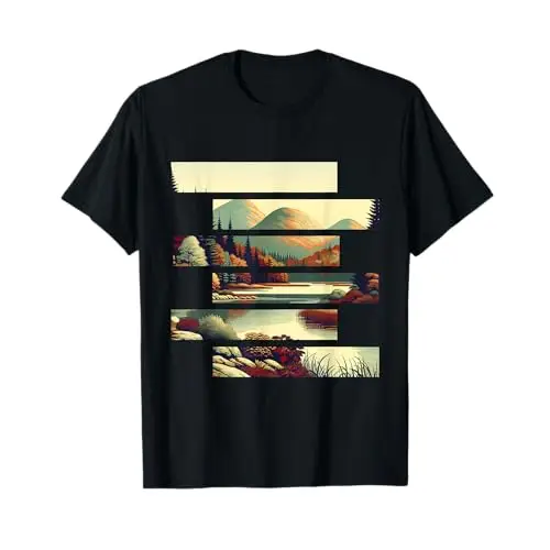 Autumnal Harmony: Reflections of a Mountain Lake T Shirt