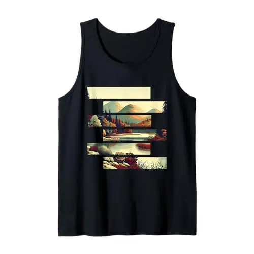 Autumnal Harmony: Reflections of a Mountain Lake Tank Top