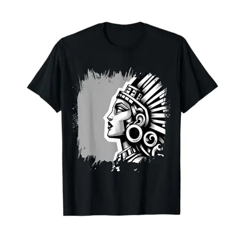 Aztec Elegance: Profile in Strength T Shirt Apparel