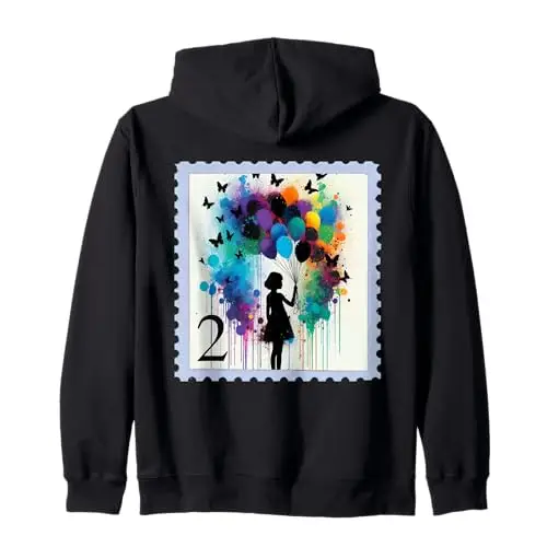 Balloon Dreams – Stamp No. 2 Zip Hoodie Apparel