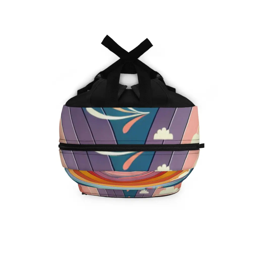 Balloons and Rabbits in a Pastel Paradise Backpack One size