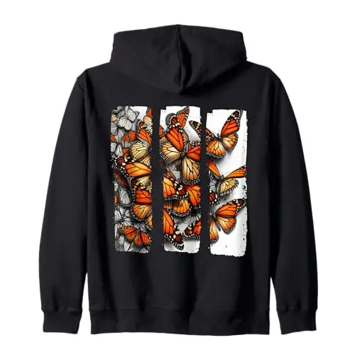 Butterflies Flight of Change Zip Hoodie Apparel
