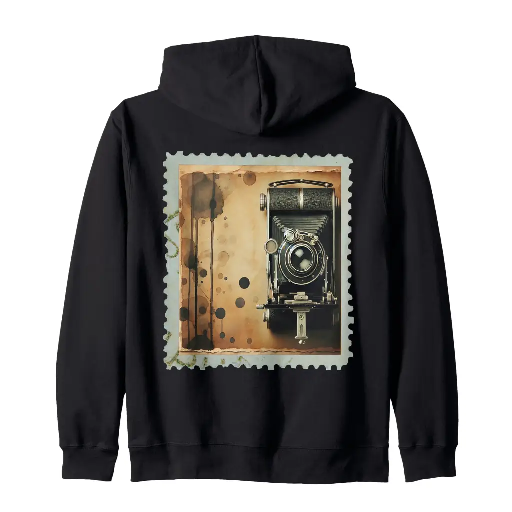 Captured in Time – Stamp No. 4 Zip Hoodie Apparel