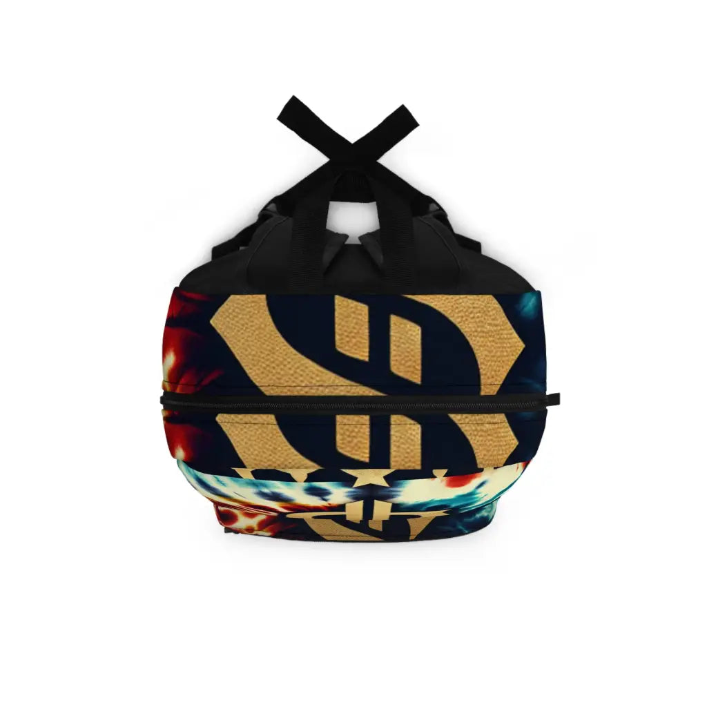 Celestial Rhythms and Financial Symbols Backpack One size