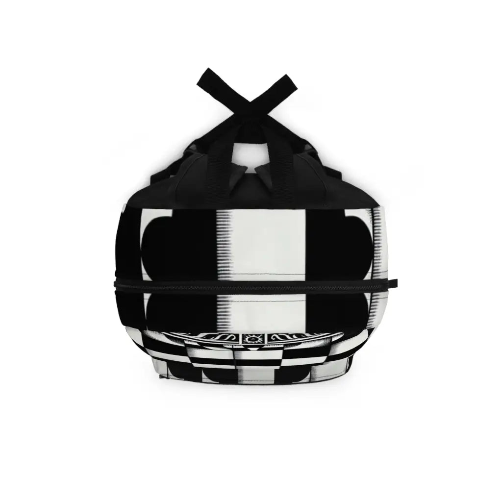 Checkered Pattern Puzzle Backpack One size Bags