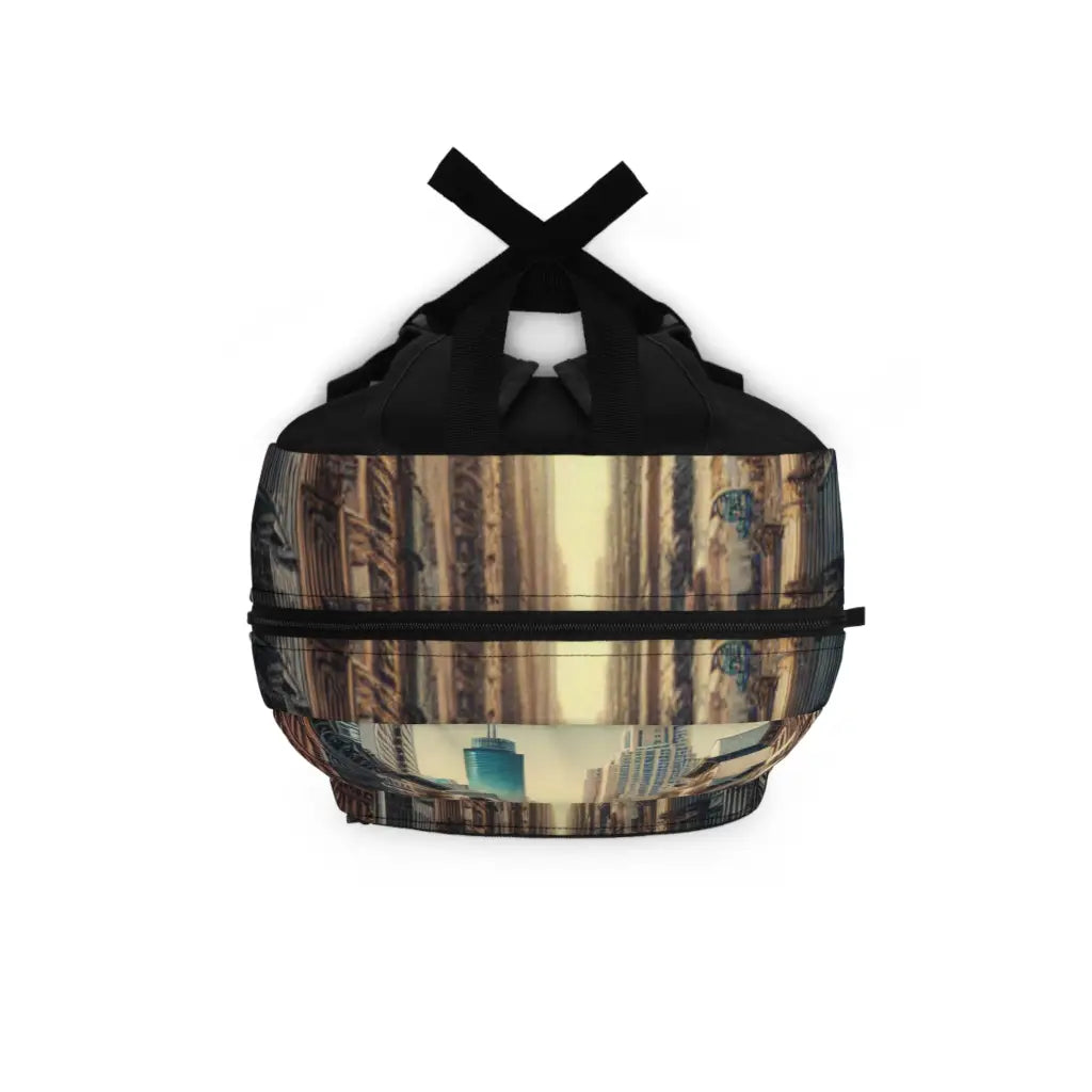 City Streets Through a Fisheye Lens Backpack One size Bags