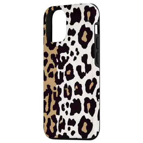 Classic Chic: Leopard Print in Black and Off White Case