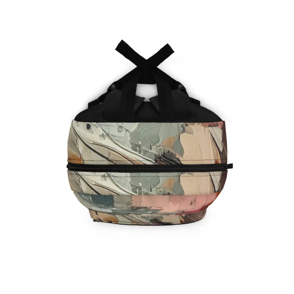 Colorful Brushstroke Canvas Backpack One size Bags