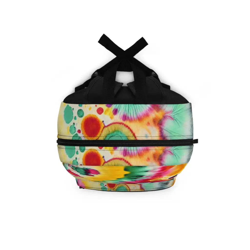Colorful Whirls and Dots Backpack One size Bags