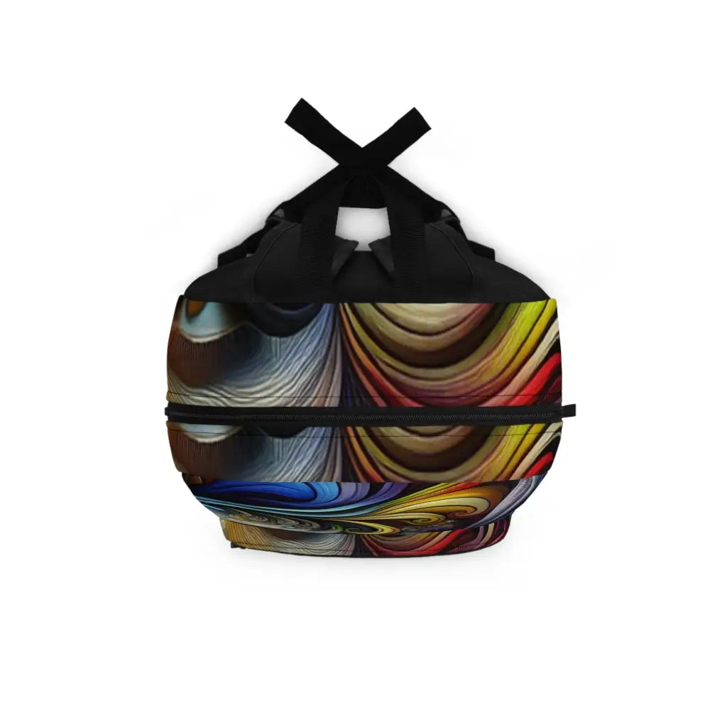 Colorful Whirlwind Portrait Backpack One size Bags