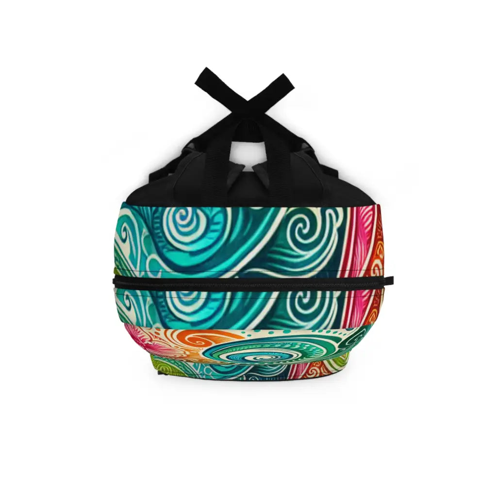 Colorful Whorls and Floral Swirls Backpack One size Bags
