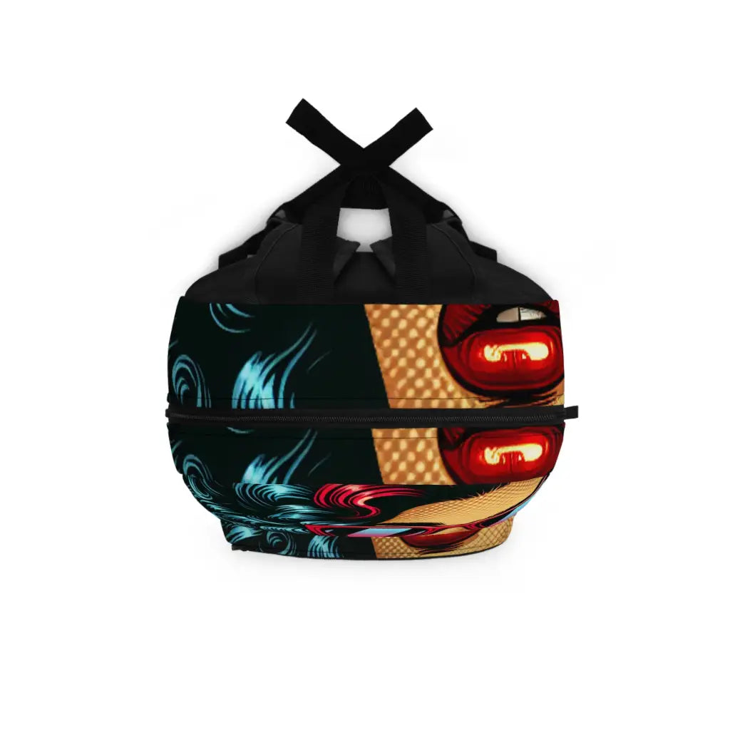 Curly Confidence and Red Glasses Backpack One size Bags