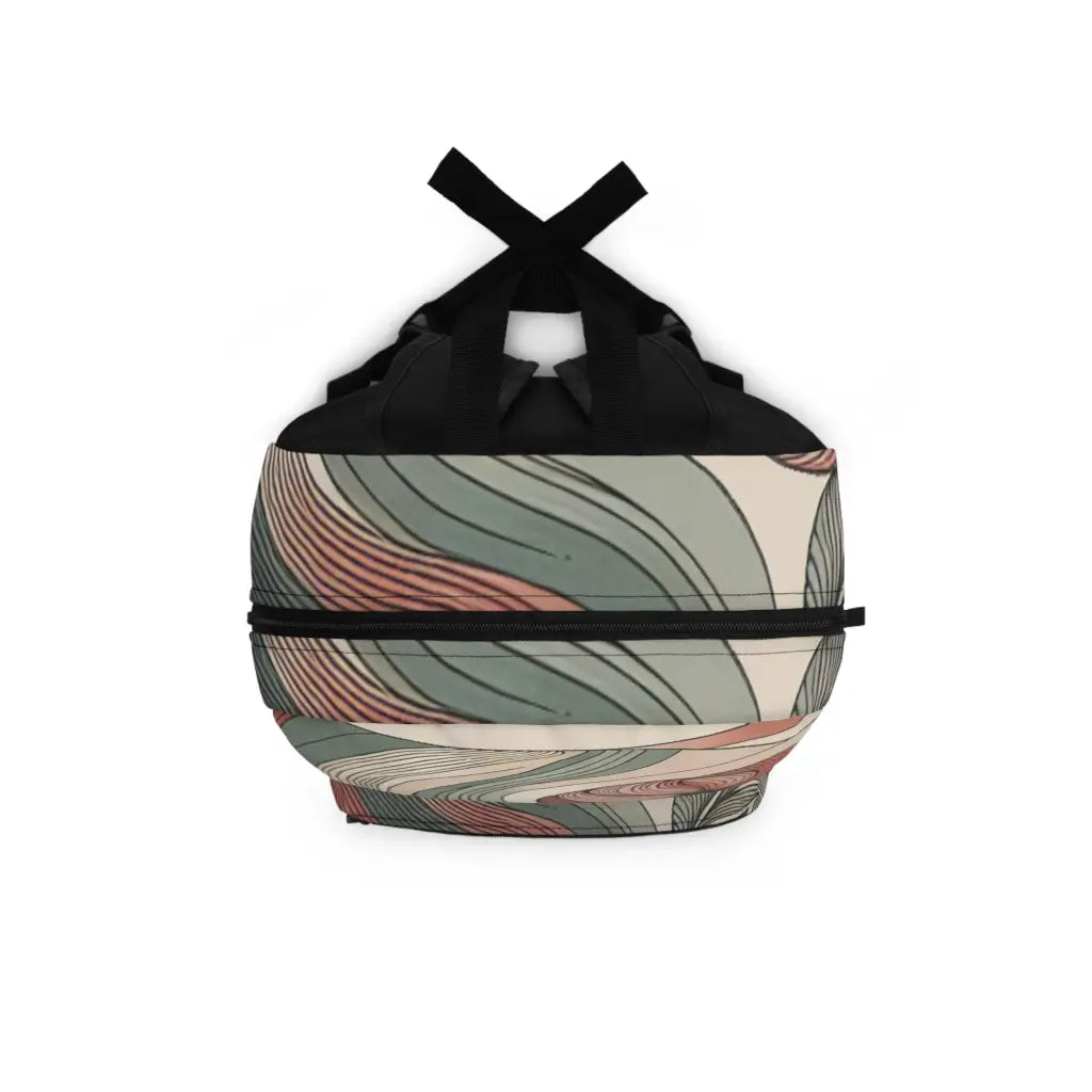Curved Abstraction in Earth Tones Backpack One size Bags