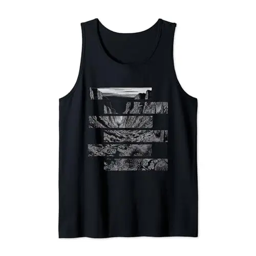 Desert Layers: Grunge Canyon Valley of Cacti Tank Top