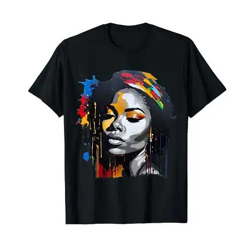 Elegance Unveiled: A Black Woman’s Face of Empowerment T