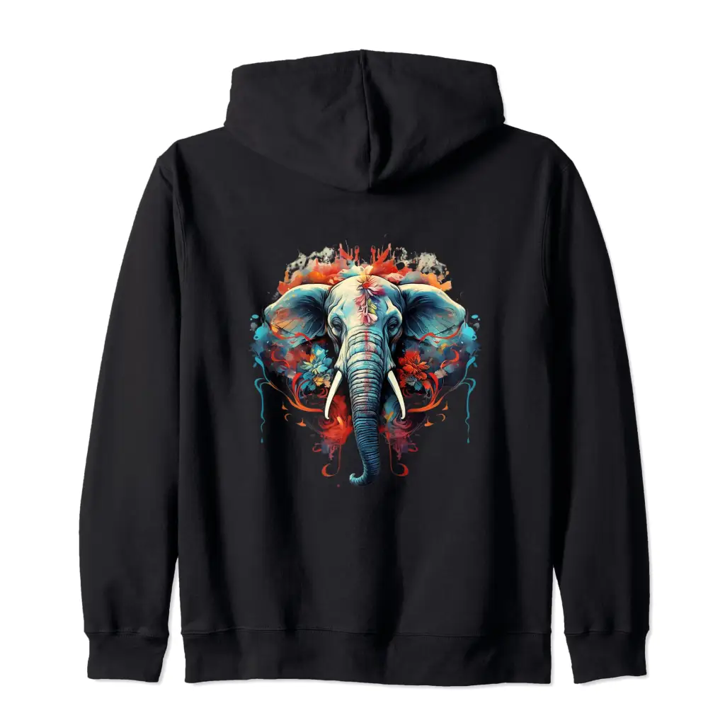 Elephant Dreams: A World of Color Zip Hoodie Apparel