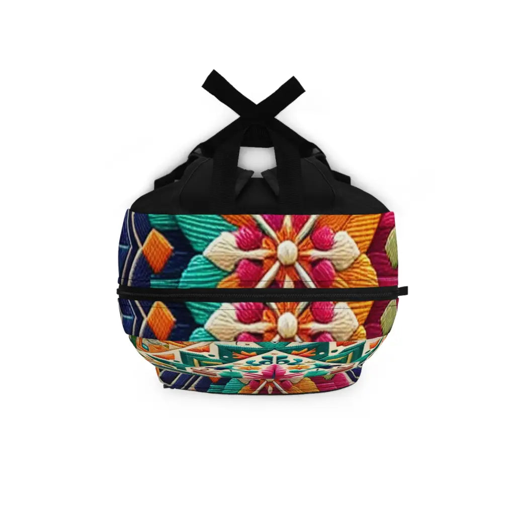 Embroidered Tradition in Colorful Threads Backpack One size