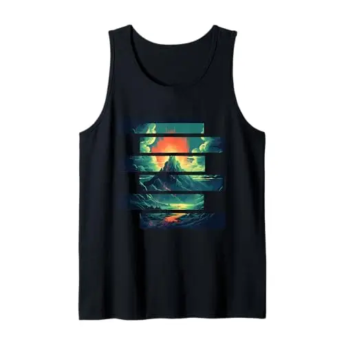 Eruption’s Fury: The Awakening Volcano Tank Top Apparel