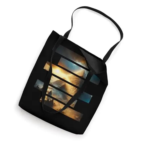 Eternal Monuments: Sunset on Ancient Egyptian Pyramid Tote