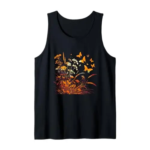 Fields of Radiance: Dance the Butterflies Tank Top Apparel