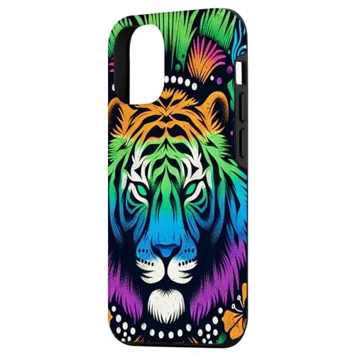 Floral Fantasy: The Tiger’s Rainbow Path Case (iPhone