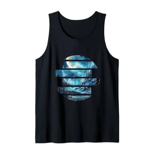 Frozen Tranquility: Winter’s Silent Realm Tank Top Apparel