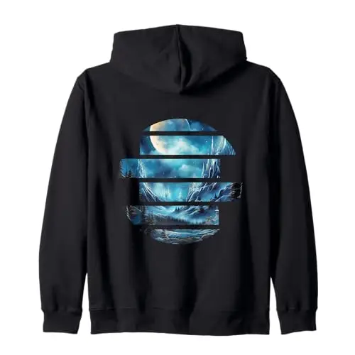 Frozen Tranquility: Winter’s Silent Realm Zip Hoodie Apparel