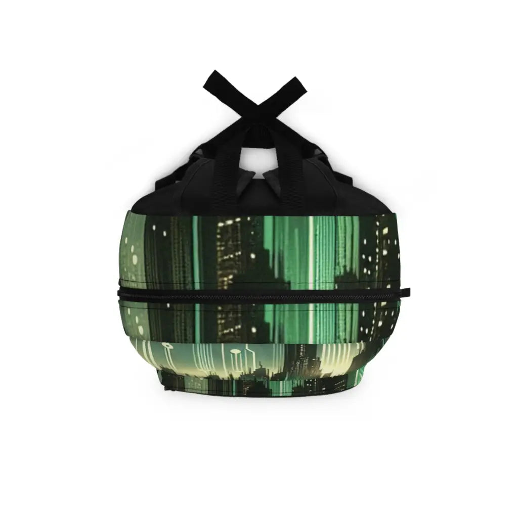 Futuristic Cityscape Pathway Backpack One size Bags