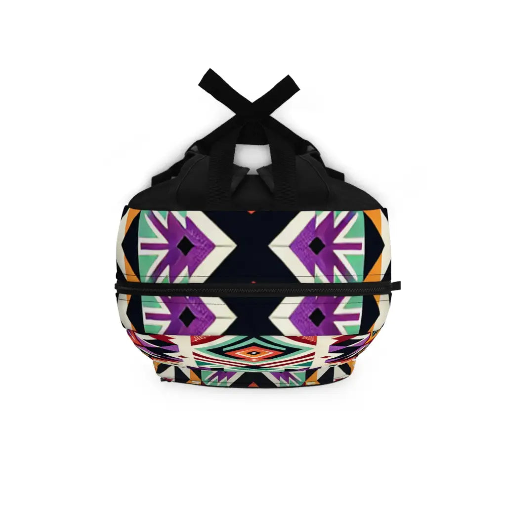 Geometric Mosaic Patchwork Backpack One size Bags
