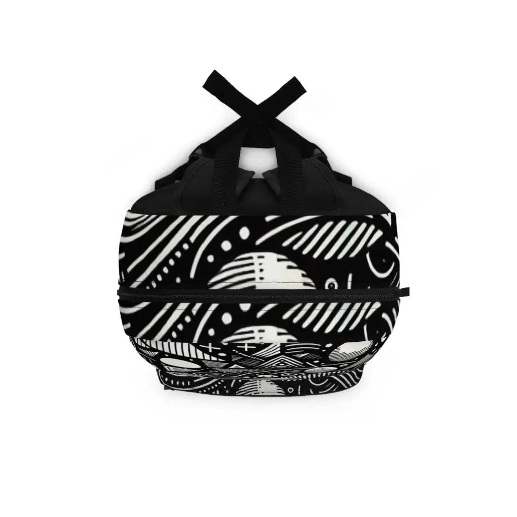 Geometric Patterns in Contrast Backpack One size Bags