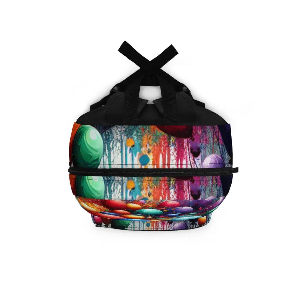 Girl with Colorful Balloons and Butterflies Backpack