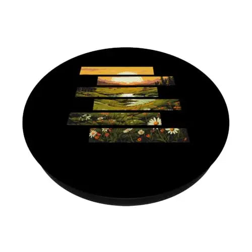 Golden Meadows: Sunrise Over Blossoming Fields PopSockets