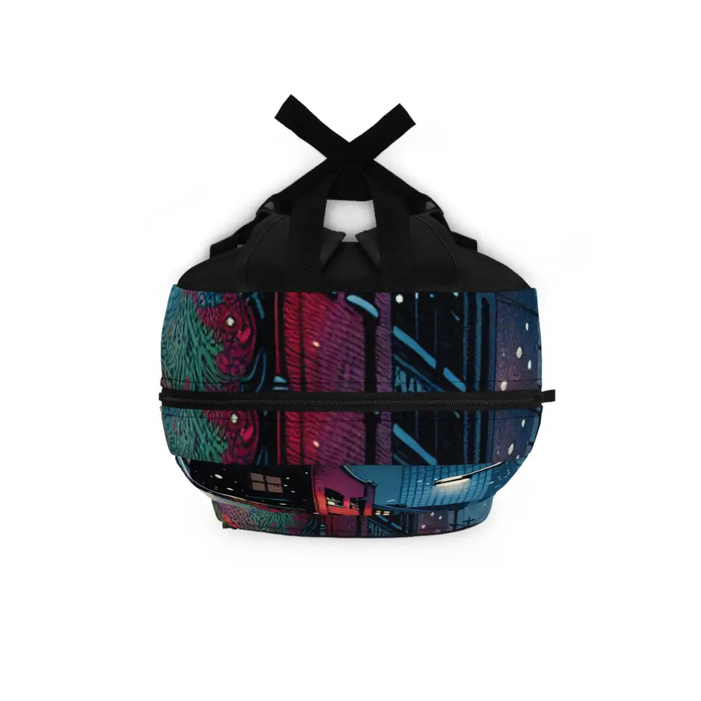 Graffiti Strewn Alley at Night Backpack One size Bags