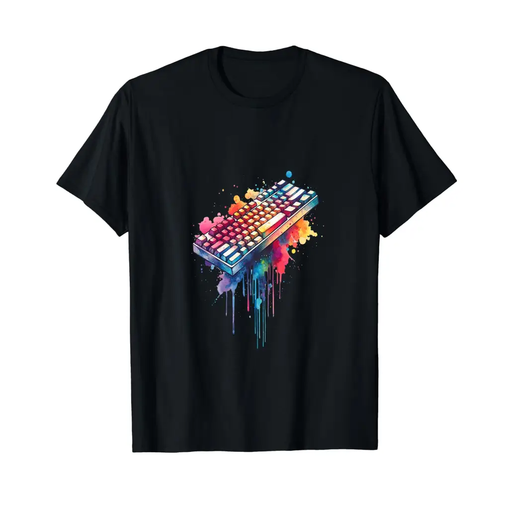 Graffiti Style Keyboard: Creative Chaos T Shirt Apparel