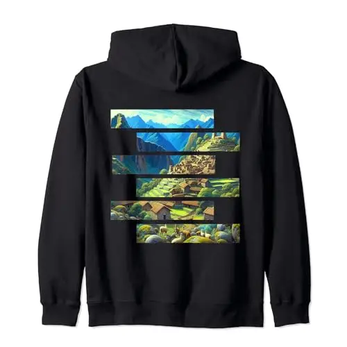 Highland Harmony: Echoes of the Andes Zip Hoodie Apparel