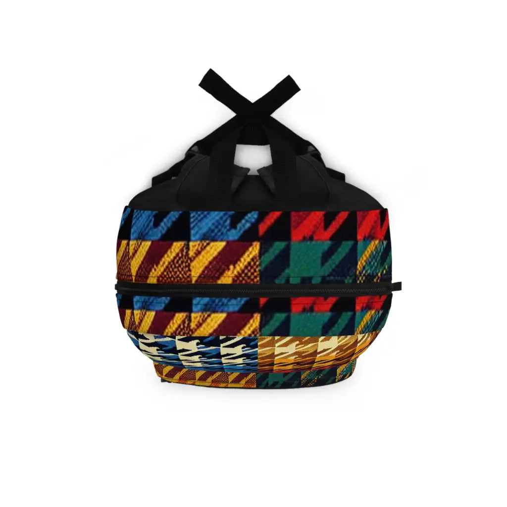 Houndstooth Spectrum Patchwork Backpack One size Bags