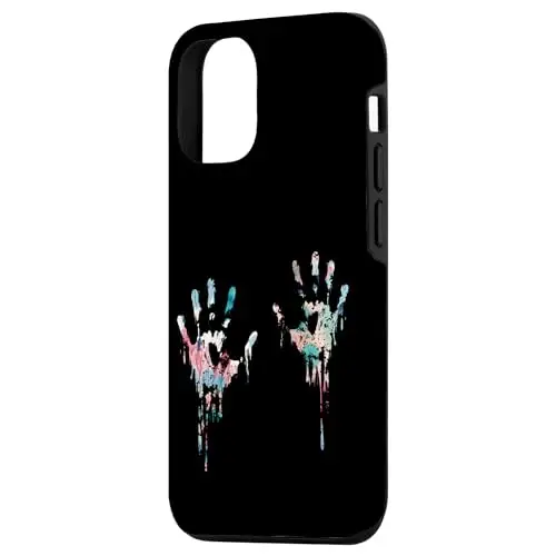Imprint of Expression: Vibrant Dripping Hands Case (iPhone