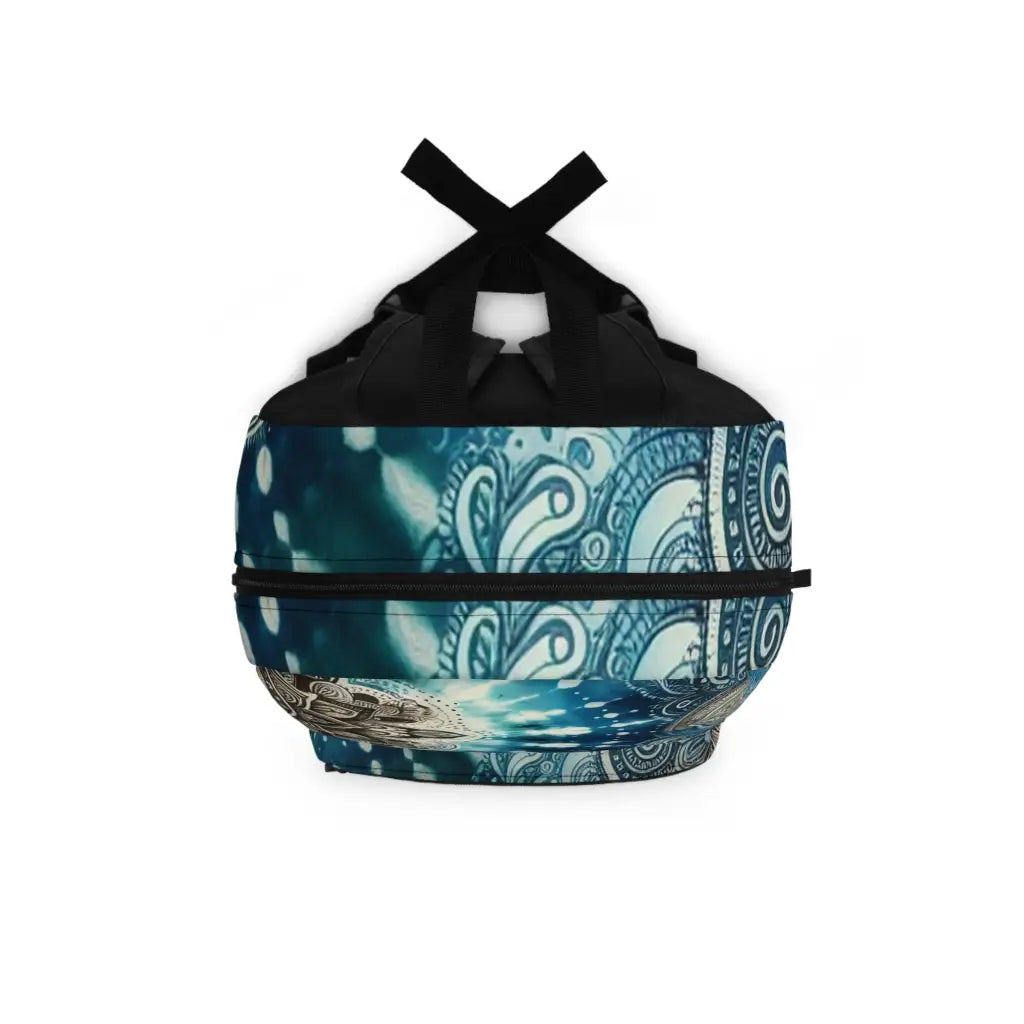 Intricate Indigo Patterns Backpack One size Bags