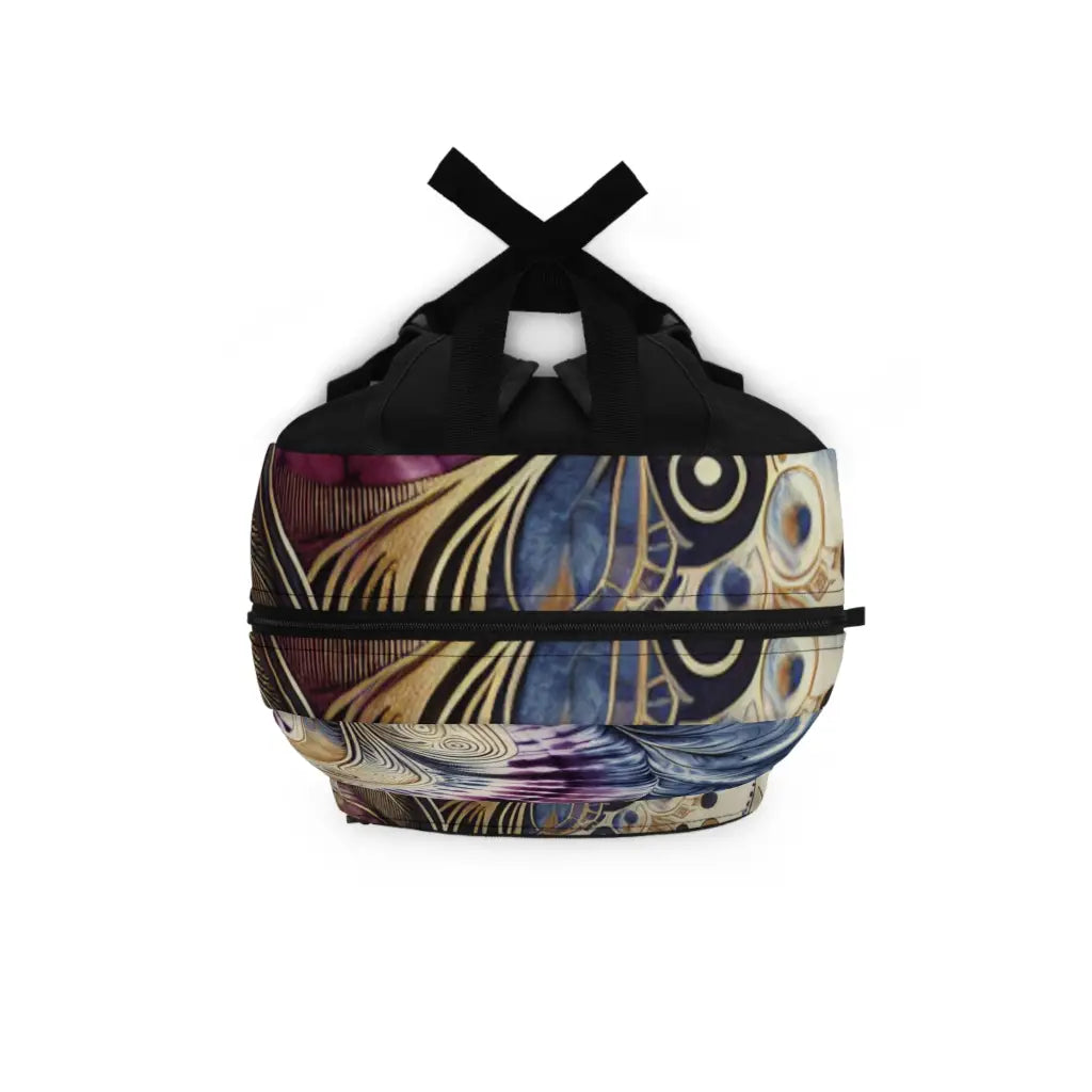 Intricate Whorls and Feathers Lattice Backpack One size Bags