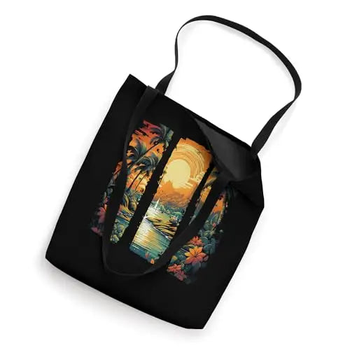Island Bliss Paradise Sunset at a Tropical Oasis Tote Bag