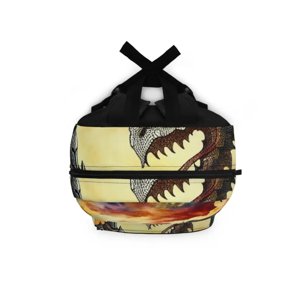 Knight and Dragon Showdown Backpack One size Bags